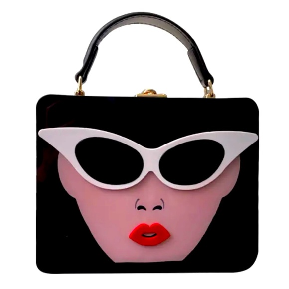 NWT Acrylic Box Clutch Designed by Bags 2 Slay. 💋 - Picture 2 of 3